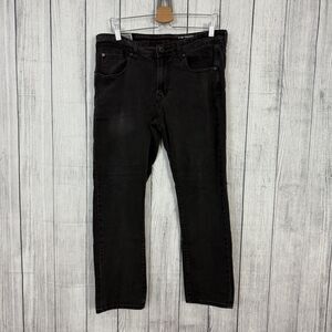 MBX Men's W34 x L30 Black Slim Stretch Medium Wash Denim Everyday Casual Jeans